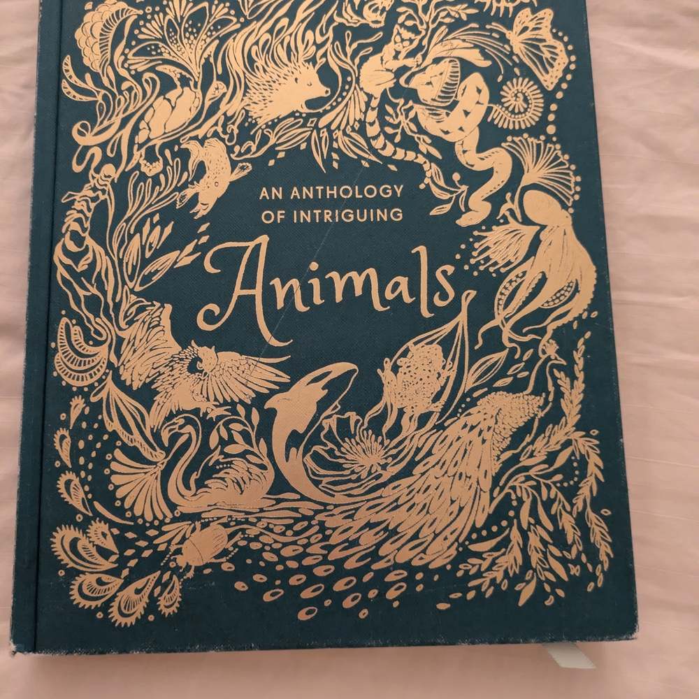 Gold and Blue Animal Anthology Book